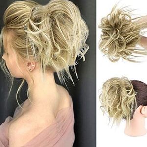 Messy tousled up do scrunchie